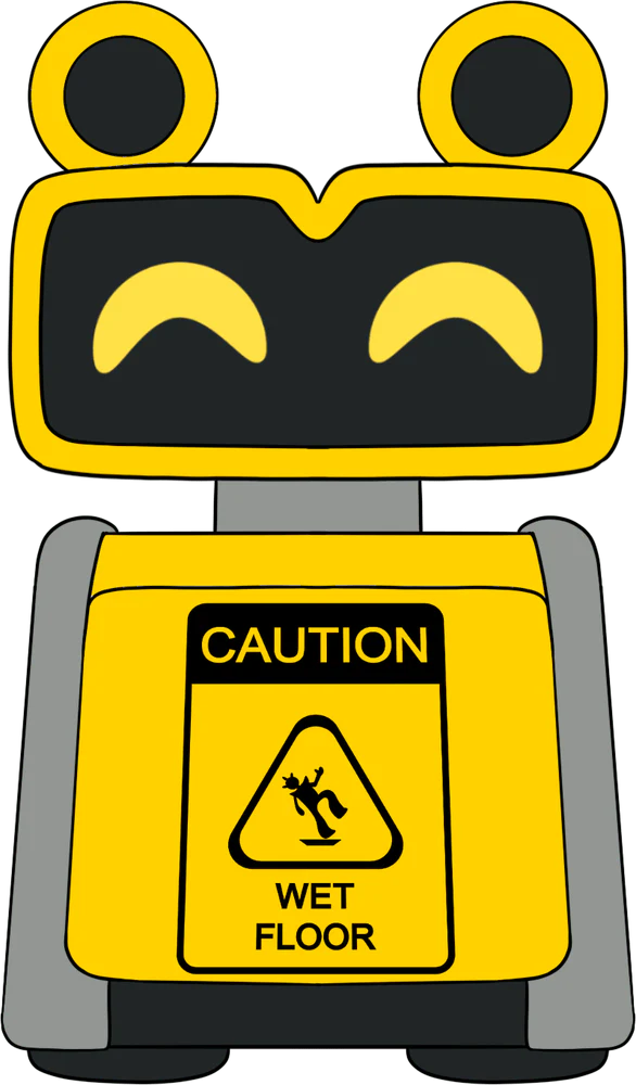 Peluche Wet Floor Bot