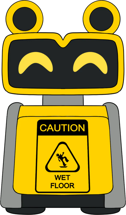 Peluche Wet Floor Bot
